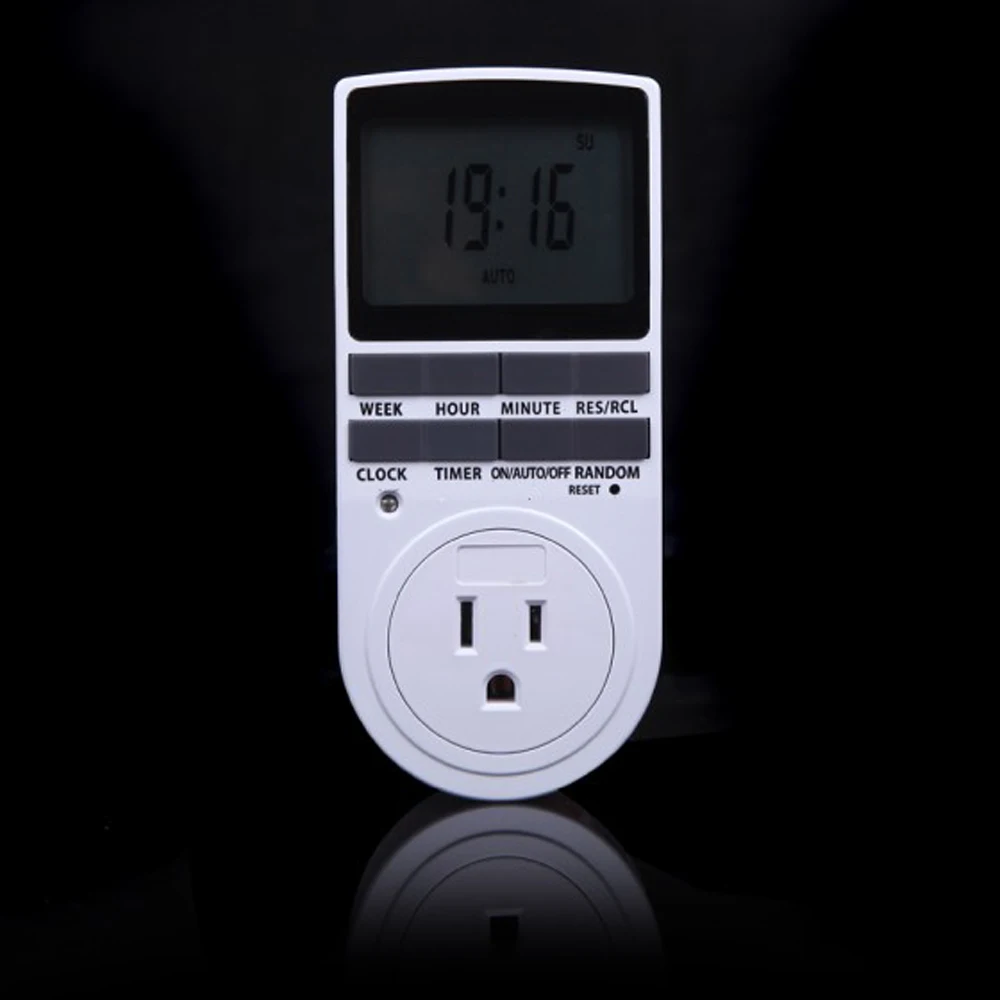 Горячая ЕС Plug таймер гнездо переключатель цифровой таймер бытовой Приспособления холодильник ЖК-дисплей Дисплей энергосбережения Инструменты