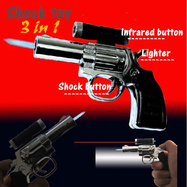 Fashion 3 in 1 Electric Shock Toys Lighter Novelty...