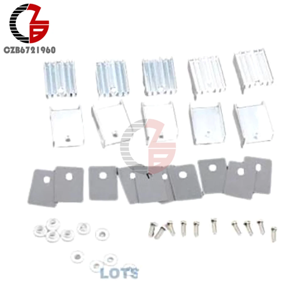 10 шт. до-220 Серебряный радиатор теплоотвода для MOSFET регулятор напряжения