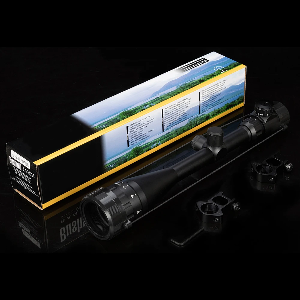 6-24x50 Aoe riflescopio ajustable verde rojo punto caza luz táctica alcance retícula Rifle óptico alcance - 6