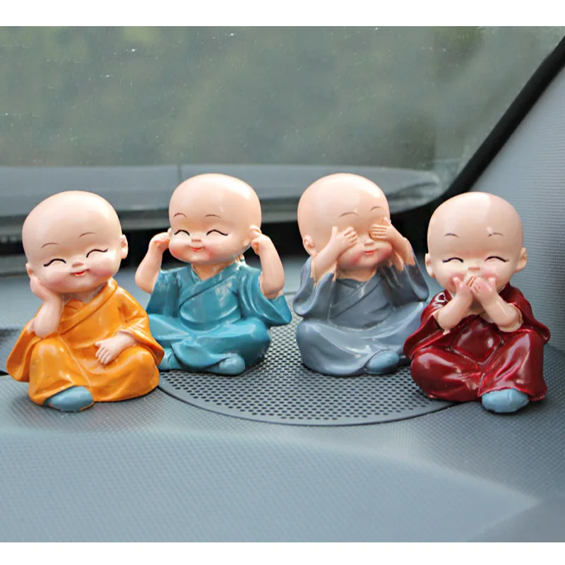 1-Set-Car-Interior-Accessories-Little-Monks-Resin-Chinese-Kung-Fu-Lovely-Creative-Crafts-Doll-Car
