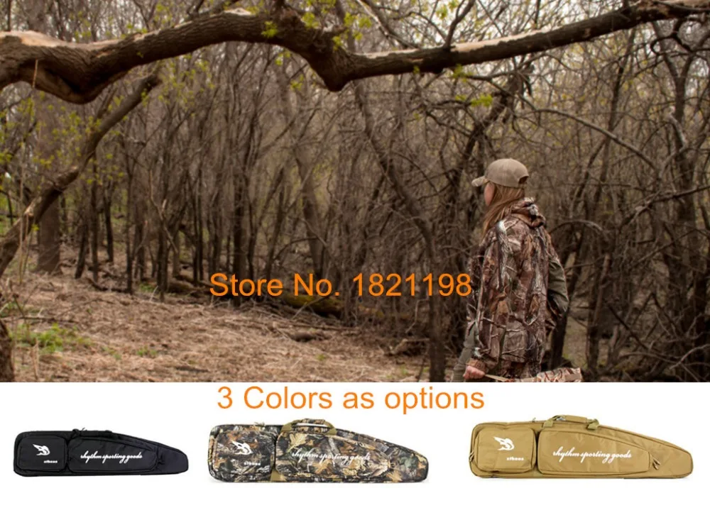 

120cm Gun Case 900D Oxford Fabric Tactical Airsoft Case Black/Khaki/ Tree Camo color Gun Carry Rifle Case for Outdoor Hunting