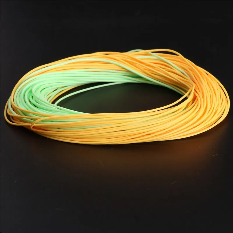 WF7F Double Color Weight Forward Floating Fly Fishing Line WITH WELDED LOOPS 100FT 7WT Fish Line