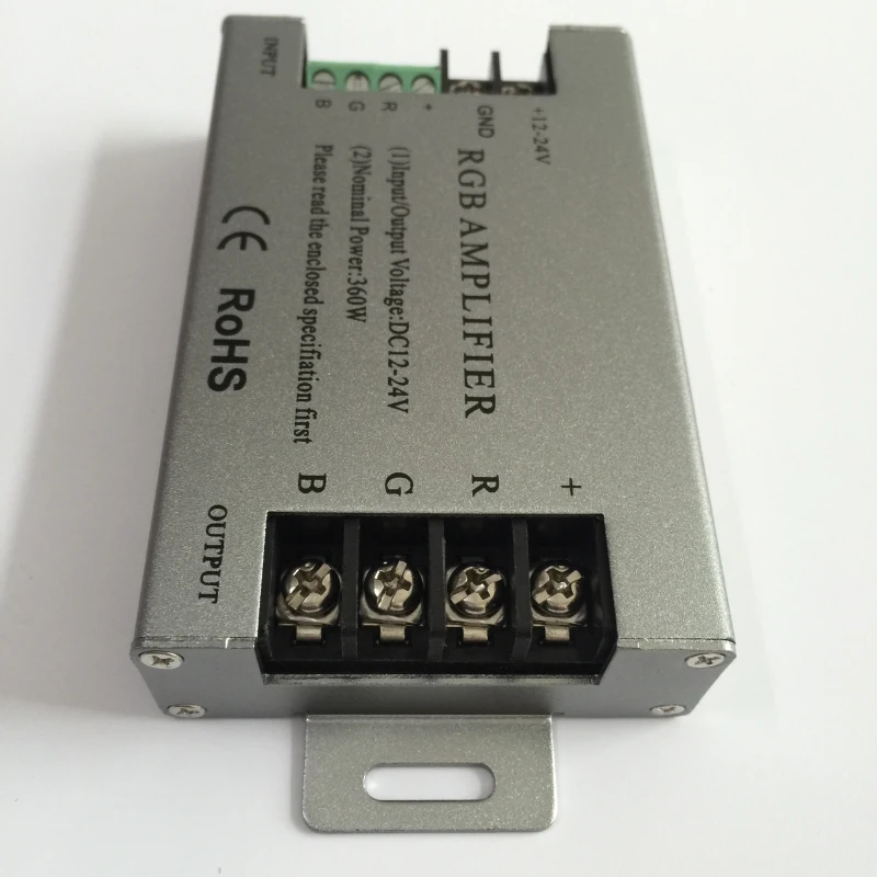 Buy 5pcsLED amplifier 360W Aluminum RGB led Amplifier controller DC12-24V For RGB SMD 5050 3528 LED Strip