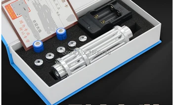 

High power Military 200W 200000m 450nm Blue laser pointer Flashlight Light Burning Match/candle/black/Burn cigarettes+5 caps