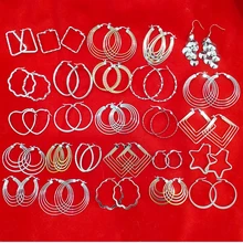 Aleatória Big Hoop Brincos Brincos Sexy Acessórios de Moda Exagerada brincos de Argola Orelha Loop Círculo Suave para As Mulheres Menina Jóias(China)