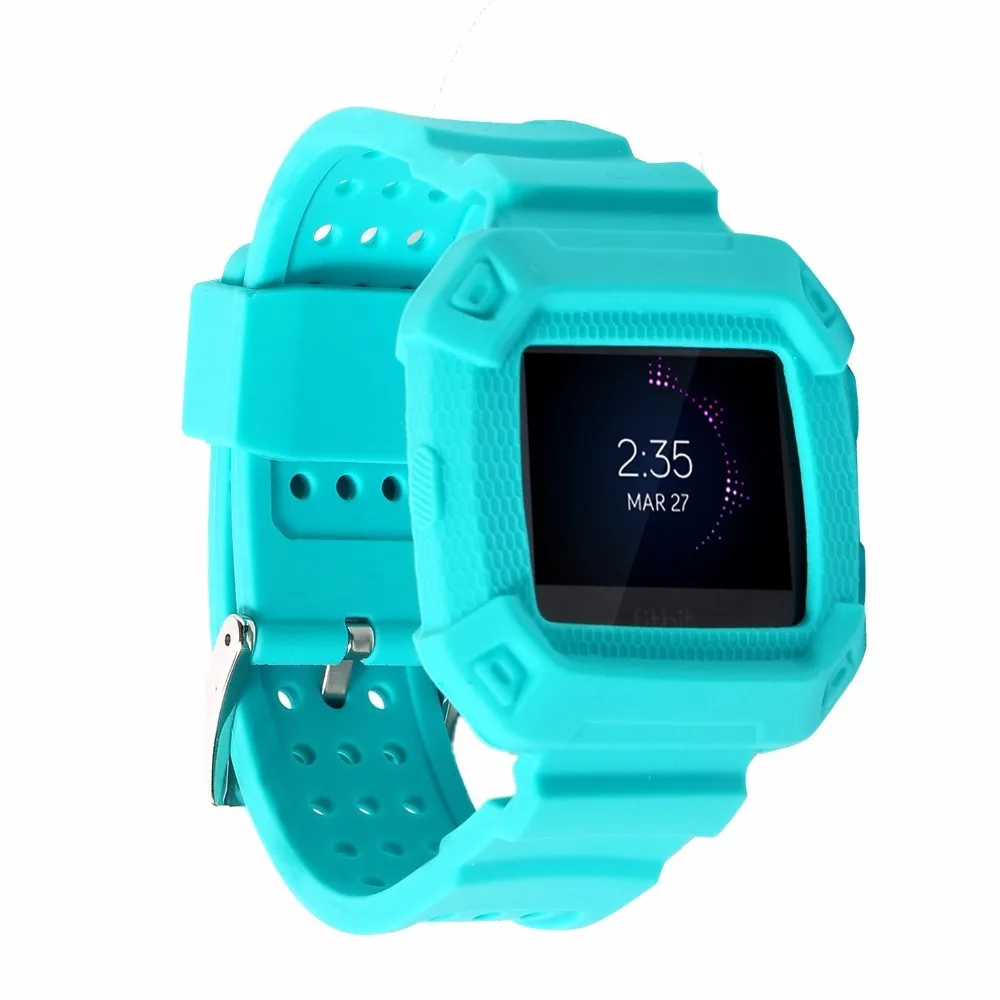 

Large Silicone fitbit band Replacement fitness smart watch Wristband Straps Bracelet Accessories with frame For Fitbit Blaze