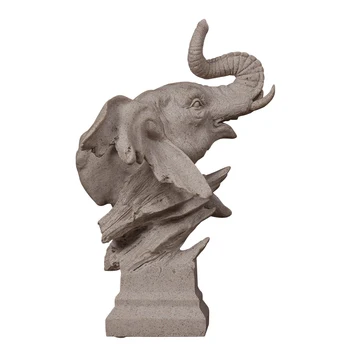 

Modern Simple Elephant Resin Craft Figurines Home Wine Cabinet Decorations Lucky Feng Shui Elegant Sandstone Elephant Ornaments