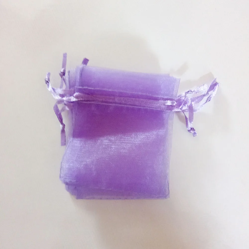 Best 100pcs Light Purple Gift Bags Jewelry Bags And Packaging Organza Bag Drawstring Bag Wedding woman Travel Storage Display Pouches