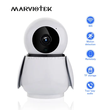 

720P Wireless IP Camera WiFi Penguin-shaped Night Vision CCTV Camera 1080P Two Way Audio wifi mini camera HD P2P Home Security