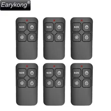 NEW Earykong 6PCS New Black wireless remote control sensor for High quality GSM alarm system 433mhz Home security alarm