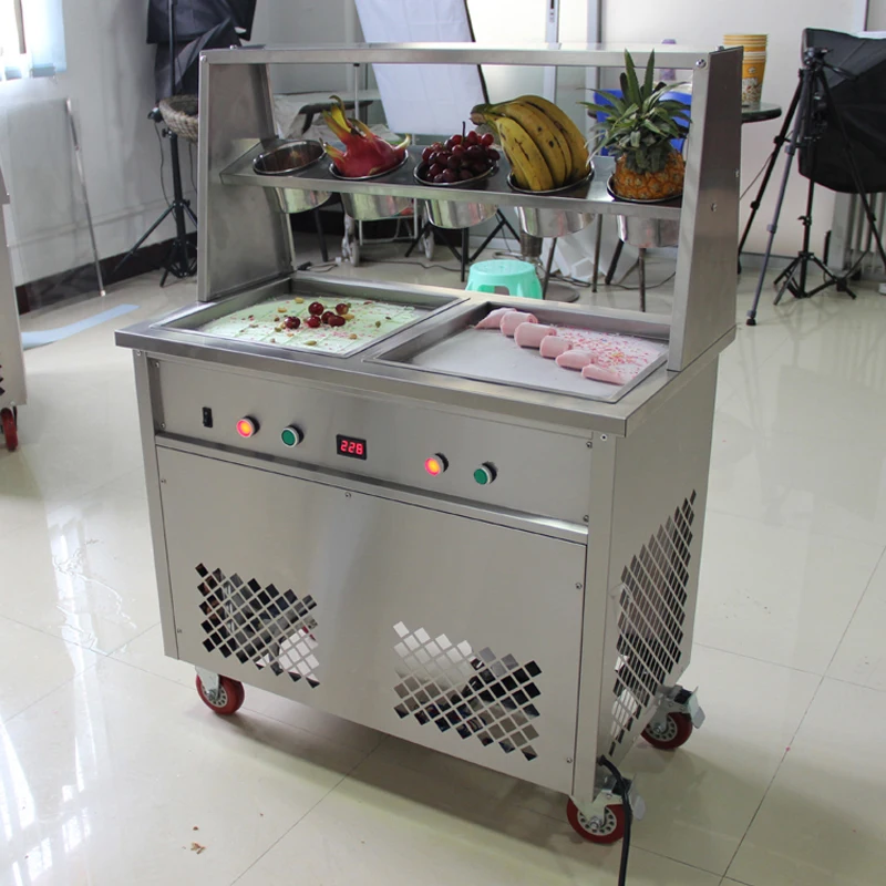 

110V 220V flat pan freezing frying ice cream maker