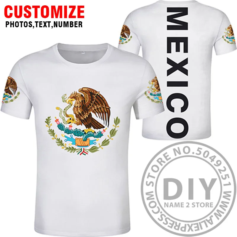 THE UNITED STATES OF MEXICO t shirt logo free custom name number mex t-shirt nation flag mx spanish mexican print photo clothing - Цвет: Style 8