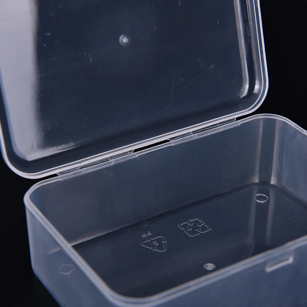 Маленький пластиковый прозрачный контейнер для коллекции коробка для хранения канцтоваров
