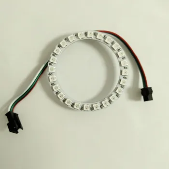 

Mokungit 24Bits 24LEDs SK6812 Ring WS2812B 5050 RGB LED Ring Light with Integrated Module DC5V