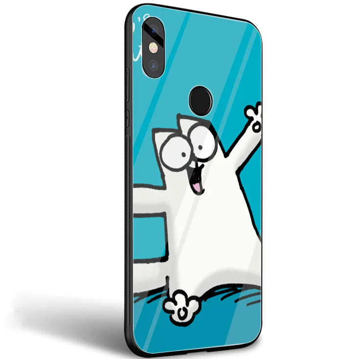 Desxz стеклянный ТПУ милый чехол для xiaomi 8 Lite A1 A2 9 redmi note 5 6 7 Pro 6A 4X 5X 6X Pocophone