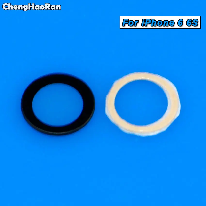 ChengHaoRan задняя камера стеклянный объектив для iPhone 8 7 6s 6 plus 5 5S SE X XR XS Max крышка объектива камеры с наклейкой - Цвет: For iPhone 6 6S