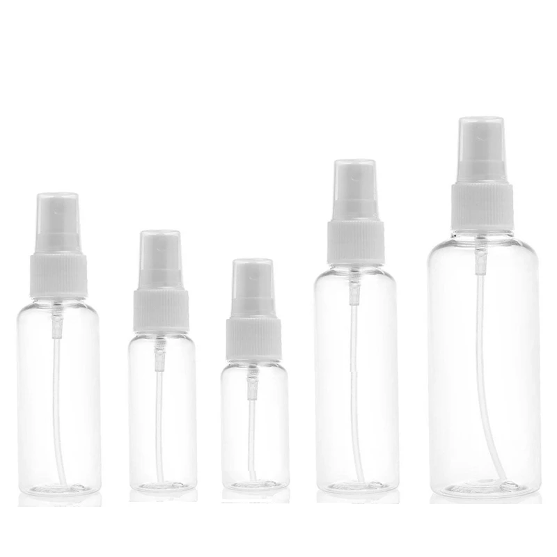 50PCS Empty Spray Bottle 10ml 30ml 50ml 60ml 100ml Travel Transparent