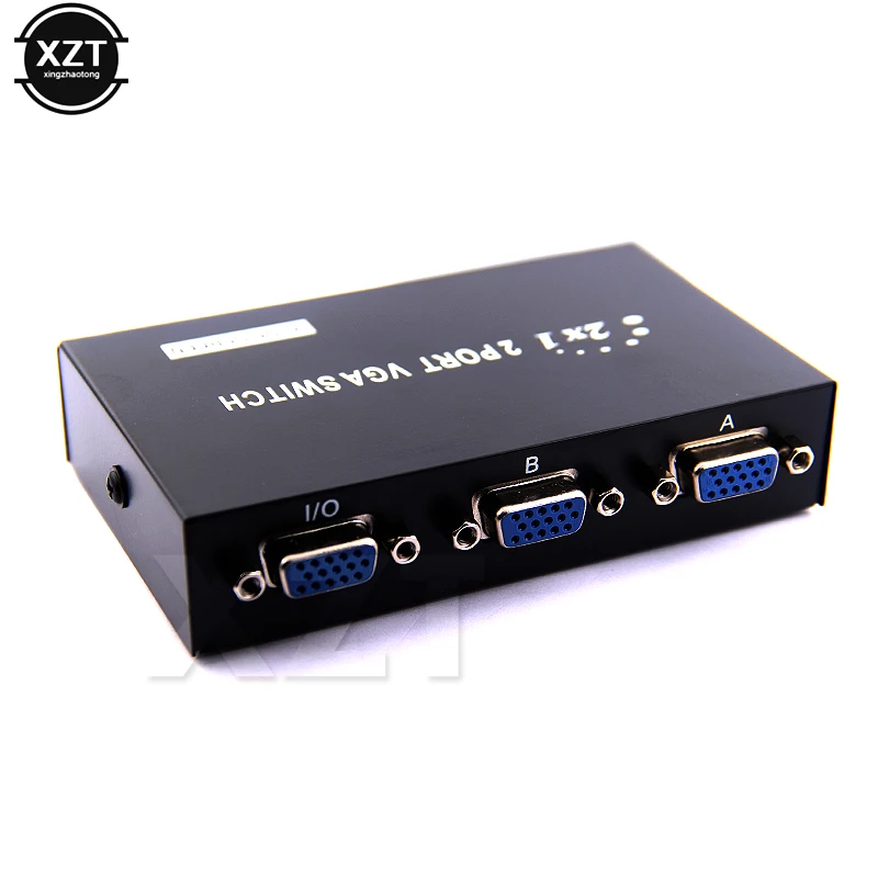 

Professional Hot 1pcs 2 Port HD VGA SVGA Sharing Switch Box For LCD PC TV Monitor Video 2 In 1 Out for PC Laptop