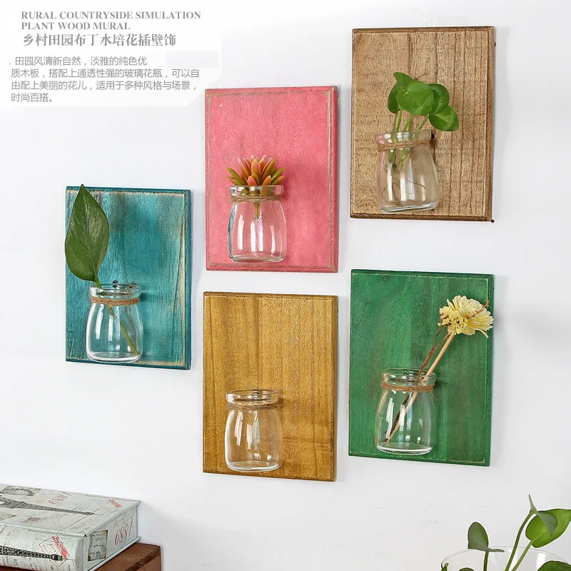 

Wooden Flower Plant Pot Garden Storage Holder Plastic Artificial Flower Pots Planter Decorative Hanging planters Glass Terrarium