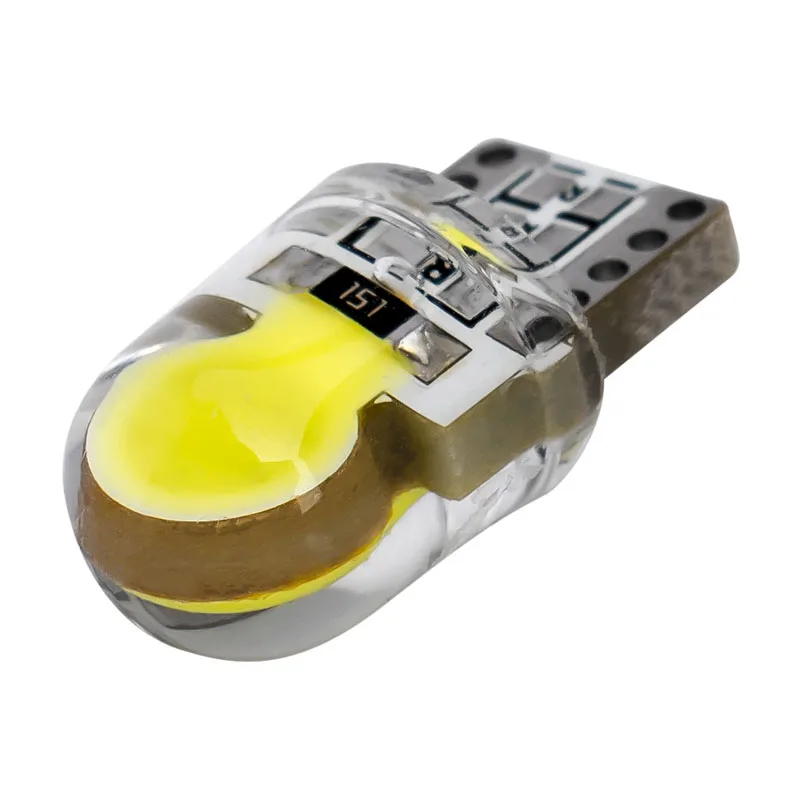 10PCS AutoT10 WY5W W5W LED Bulbs WY5W 168 501 COB Silicone Shell Car Dome Reading Lights Super Bright Wedge Turn Side Lamp 10X