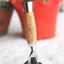 Frank бритье, 3 слоя лезвия для бритвы, искусственная буковая деревянная ручка+ стойка для бритвенного станка(держатель#43)# MA-09BE