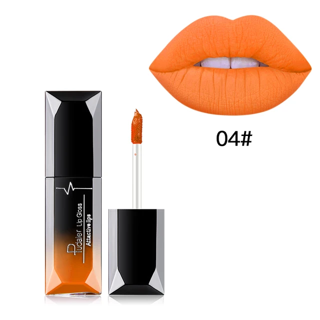 brillant a levre Mat de 21 couleurs, 1 pièce, brillant à paillettes longue durée