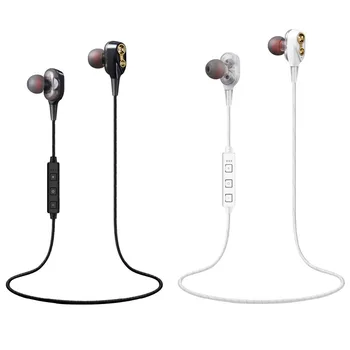 

1pc Sports Running HIFI Auricular Audifonos Inear Earphones Dual Driver Headset HIFI Music Bass Earbuds For Phone