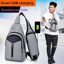 Новинка, повседневный мужской нагрудный рюкзак, USB зарядка, сумка на ремне, маленькие мужские сумки через плечо, модные рюкзаки, женские сумки на одно плечо