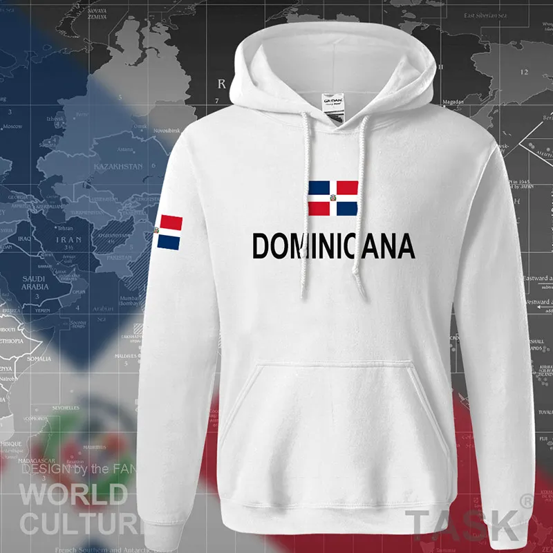 Dominicana DOM, мужская толстовка с капюшоном, новинка, уличная одежда, Национальный спортивный костюм, футболист, Спортивная - Цвет: hooded white