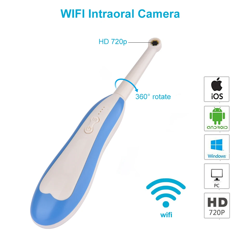 WiFi Беспроводная Стоматологическая Ушная камера HD интраоральный эндоскоп светодиодный светильник монитор осмотр для стоматолога уход за ушами в реальном времени видео инструменты