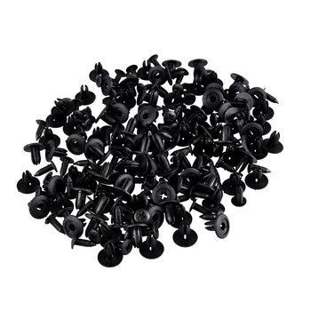 

SODIAL(R) 100 Pcs Car Fender Push in Type Plastic Rivets Fastener Black 15 x 13 x 6mm