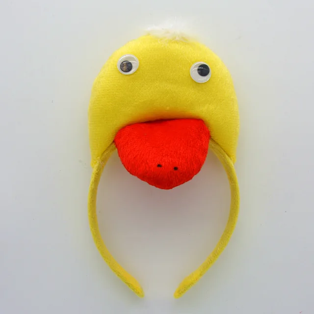 Children Adults Animal Yellow Duck Headband Bow Tie Tail Cosplay 3pcs