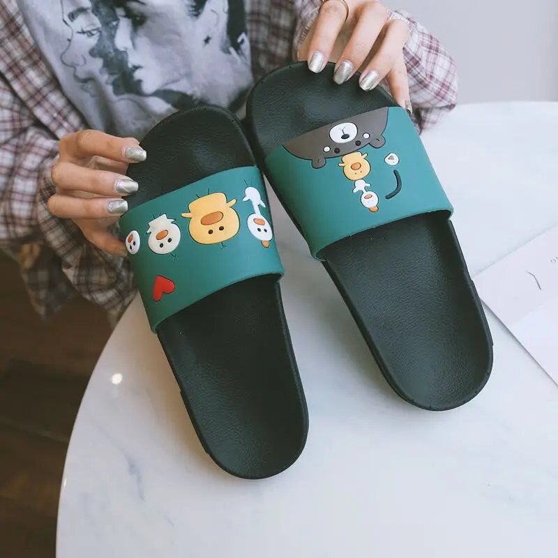 

Slippers Summer Family of Three Home Indoor&Outdoor Baby Slippers Men&Women Kids Cute Couple Shoes Non-slip Thick Bath Soft