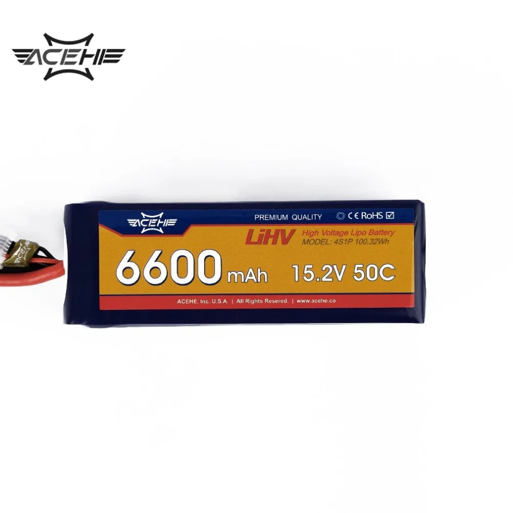

1pcs ACEHE 15.2V 6600mAh 50C 4S1P 100.32Wh with XT60 Plug High Voltage Lipo Battery