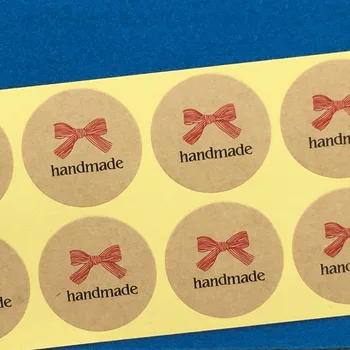 

500pcs 3.5cm Round Kraft Sticker Labels Handmade Labels Love Sealing Label Stickers Packing Labels For Cake/Gifts/Box/Jewelry