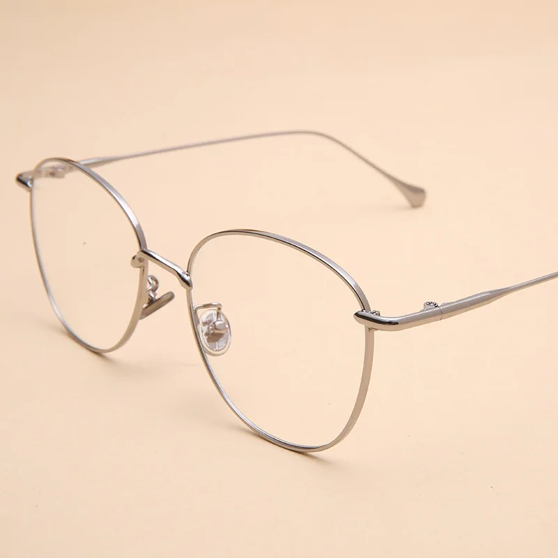 Женские и мужские декоративные оправы для очков, винтажные очки по рецепту, очки для близорукости, дальнозоркости, модные очки Oculos De Grau - Цвет оправы: C3 sliver