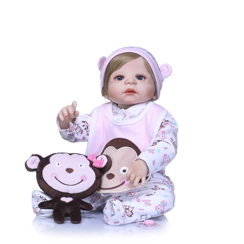 Nicery 22 дюймов 55 см кукла новорожденного ребенка Жесткий Силиконовый мальчик девочка игрушка Reborn Baby Doll подарок для ребенка обезьяна кукла