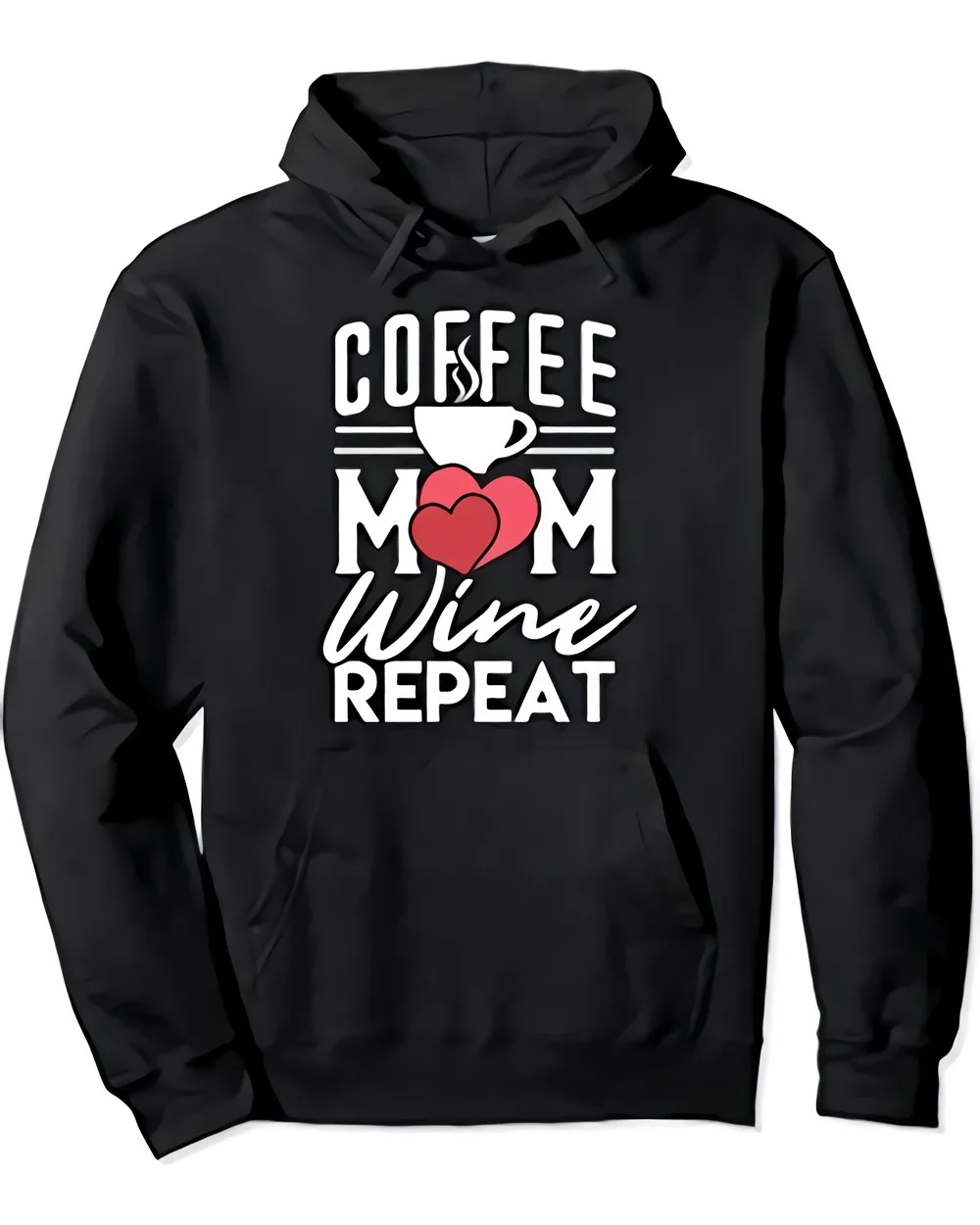 Кофе мама вино повторить толстовка женская куртка с капюшоном подарок для мамы подарок на день матери женские осенне-зимнее пальто