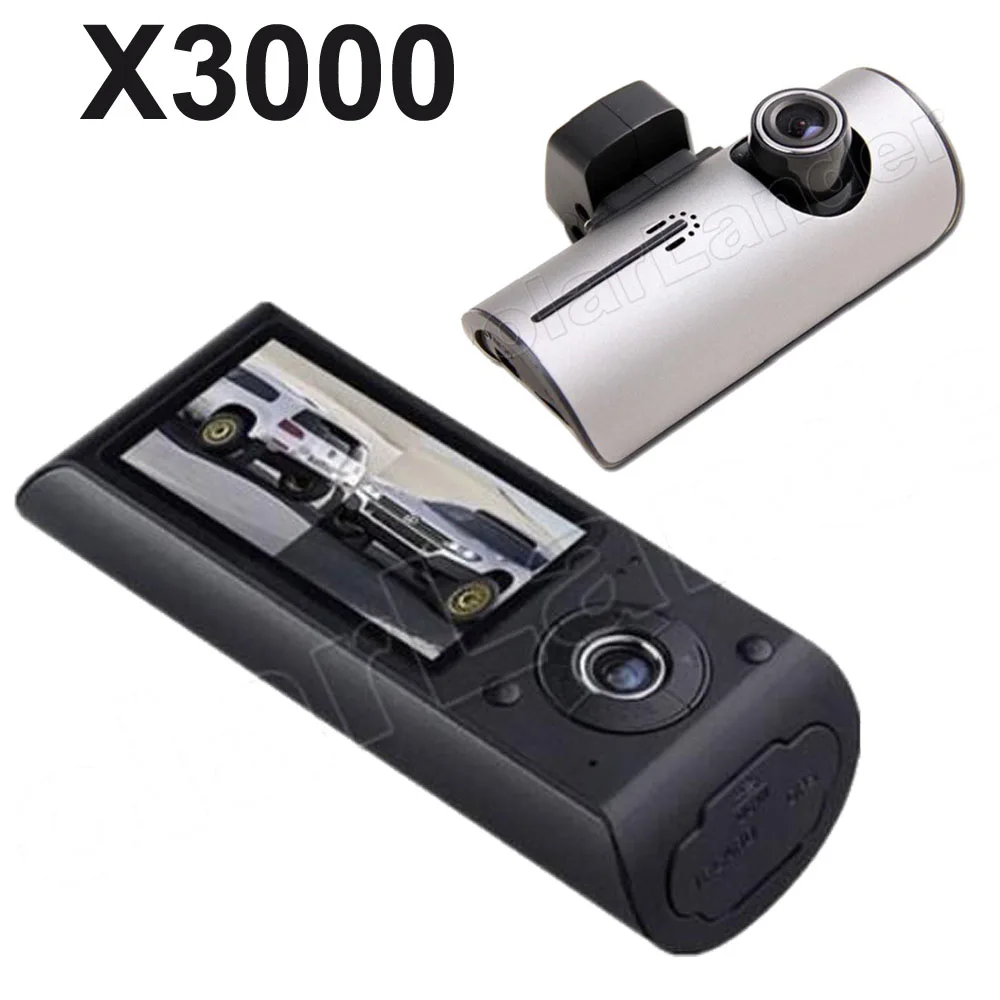X3000 Dual lens font b Camera b font 2 7 TFT LCD Car DVR with GPS