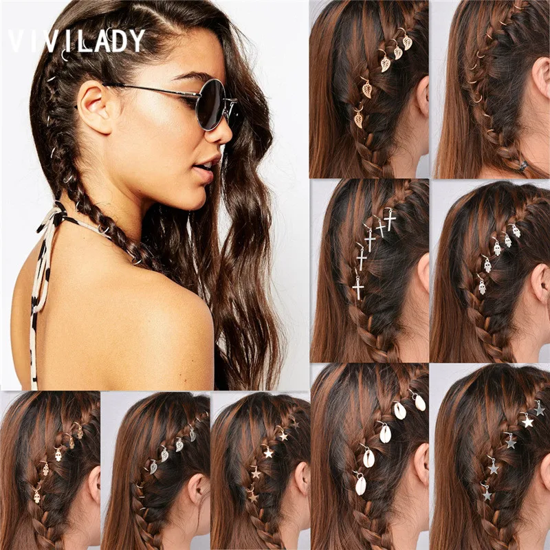 VIVILADY набор небольших круглых дредов Locs Женская одежда для волос Шикарный сплав
