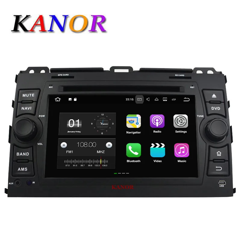 

KANOR 1024*600 Android 7.1.2 2 din car radio gps For Toyota Prado Land Cruiser 120 2002 2003 2004 2005 2006 2007 2008 2009