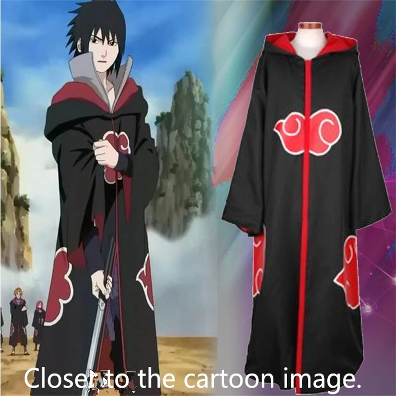 Naruto Anime Character Costumes Organization Cloak Hat Style Akatsuki Cloak Naruto Halloween Cloak Trench Unisex Anime Costumes Aliexpress