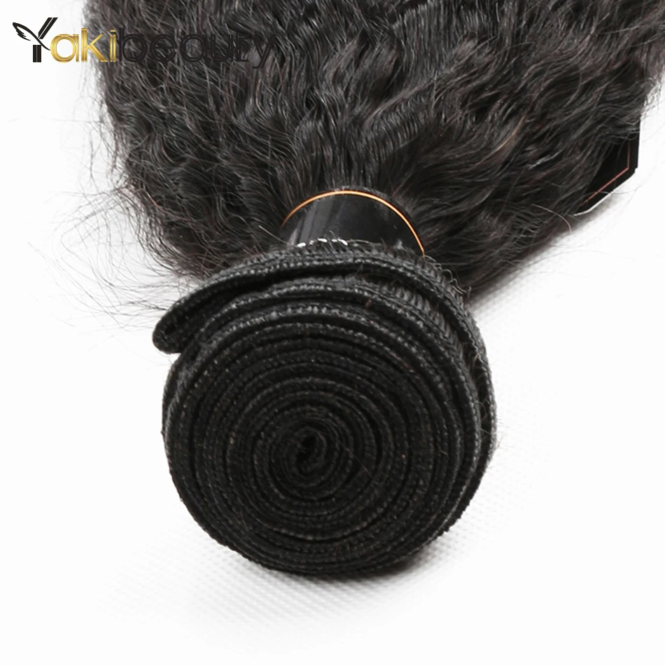 Kinky Straight Hair Bundles 3pcslot Yakibeauty Raw Indian Human Hair Weave Bundles 8-28inch Natural Black Remy Hair Extension (6)