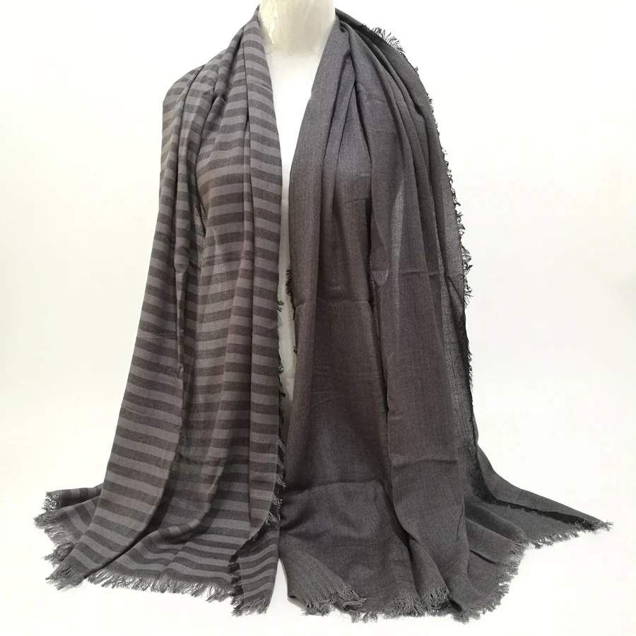 Visual Axles High Quality Men Scarf Luxury Striped Pattern 100% Viscose Long Shawls Scarves For Man Winter Festivel Gift mens grey scarf