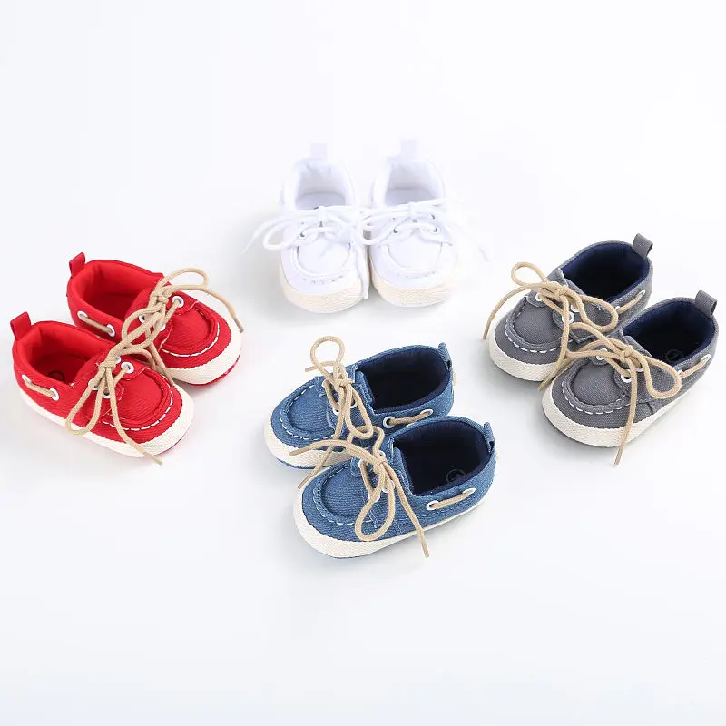 Ec Baby Kids Girl Boy Soft Sole Crib Toddler Newborn Denim Sandals Shoes