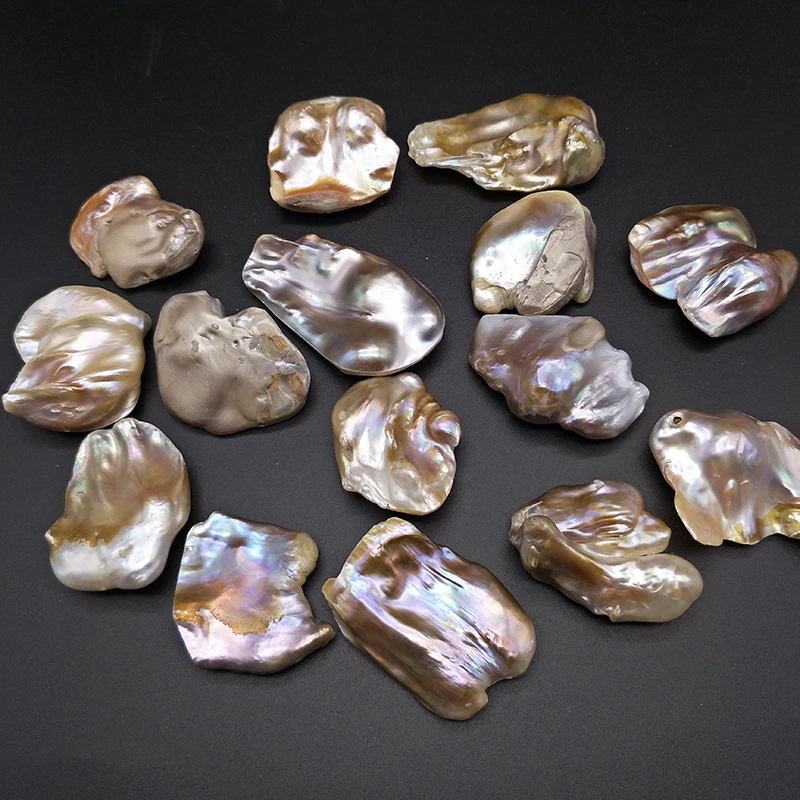 

Shuangsheng Oversized Purple Baroque Pearl Scattered Beads 35-60mm Irregular Shapes Edison Pearl diy Jewelry maketo Necklace