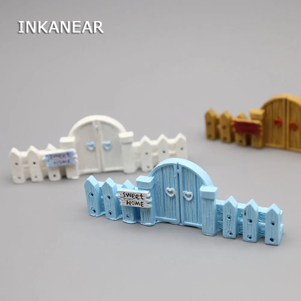 INKANEAR المتوسط سياج الجنية حديقة المنمنمات ديكور تررم عمل تمثال ألواح رسومات للسيارات يمكنك تركيبها بنفسك حلية ملحقات لعبة