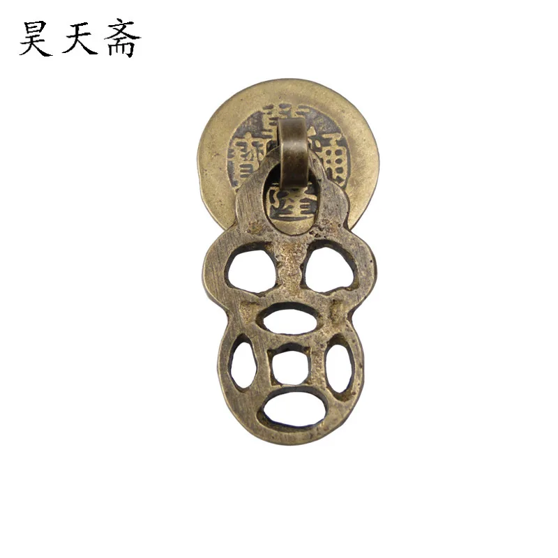 

[Haotian vegetarian] bronze Chinese antique Ming and Qing furniture, copper live copper handle HTE-151 money