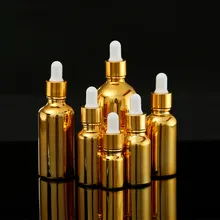 100 мл пустые флаконы для духов, стеклянные флаконы с капельницей, флаконы для жидких духов, контейнеры для макияжа, многоразовая посылка, цвета: золотистый, серебристый